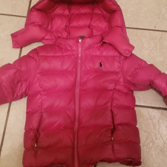 Girl pink polo jacket